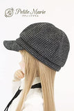 Petite Marie Japan for 1/3 1/4 Doll 23 inch 16 inch 60cm 40cm DD (Dollfie Dream) MDD (DDH-01-10 9-10 inch) BJD Newsboy Cap (Black Gray Houndstooth) [No.0095] Clothes Only not Include Doll