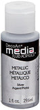 Deco Art Media Fluid Acrylic Paint, 1-Ounce, Silver