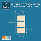 Bright Creations Unfinished Hanging Wood Sign (16 in, 2-Pack)