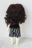 Doll Wigs Jusuns JD039 Baby Wave Curly Mohair BJD Doll Wigs Full Sizes Doll Accessories (Nature Black, 4-5inch)