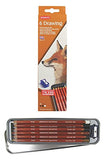 Derwent Drawing Pencils and Accessories, Soft, Metal Tin, 6 Count (0701089)