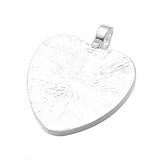 AKOAK 24 Pieces 25mm 1 Inch Diameter Shimmering Silver Heart Shape Pendant Trays Pendant Blanks