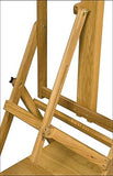 Creative Mark Da Vinci Multimedia Multi-Angle Convertible Wood Art Easel - Elm Wood Oil Finish 24x28" Base Footprint 70" H 34" Table Height