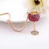iLH® Clearance Deals Wine Glass Pendant Necklace Women Charm colorful Wine Glass Rhinestone Cute