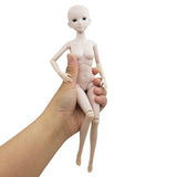 EVA Female BJD Doll Body 1/6 Nude Doll 11 inch BJD Dolls Girl 's Gift,Without makeup