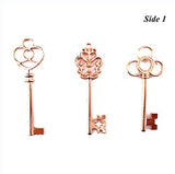 Aokbean Vintage Skeleton keys in Rose Gold Style - Set of 30pcs (Rose Gold)