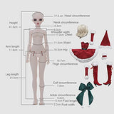 KSYXSL BJD Dolls 1/4 SD Doll 41.5cm 16.3" Ball Jointed Dolls BJD DIY Toys Action Figure with Handmade Clothes Shoes Socks Makeup Hat for Girls