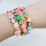 200pcs Fruit Clay Beads-Mixed Candy Polymer Clay Beads Charms for Bracelet Necklace Jewelry Making (Fruit)