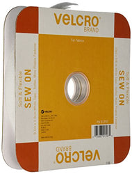 VELCRO Brand - Sew On Soft & Flexible - 30' x 5/8" Soft & Flexible Tape - White