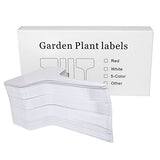 KINGLAKE 100 Pcs 6 x10cm Plastic Plant T-type Tags Nursery Garden Labels