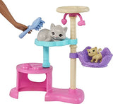 Barbie Kitty Condo Doll and Pets Playset with Barbie Doll (Brunette), 1 Cat, 4 Kittens, Cat Tree & Accessories, Toy for 3 Year Olds & Up