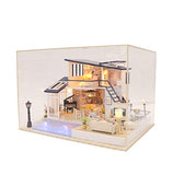 Flever Dollhouse Miniature DIY House Kit Creative Room with Furniture for Romantic Artwork Gift-Mermaid Tribe
