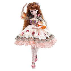 Unpara 2019 BJD Doll SD 24inch Movable Joint Doll Princess Bride Girl Gift Dolls Collection (B)