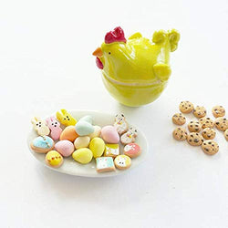 Dollhouse miniature 1:12 Easter cookies and cookie jar