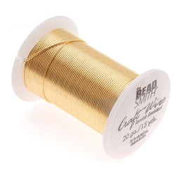Tarnish Resistant Gold Color Copper Wire 20 Gauge 15 Yards (13.5 Meters) by Beadsmith