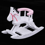 White 1/12 Scale Dollhouse Furniture Children Nursery Bedroom Bunk Bed Cradle Rocking Horse Set