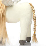 HollyHOME Plush Unicorn Stuffed Animal Pretty Unicorn Plush with Wings Pony Toy Pretend Play Horse 11 Inches Tall White