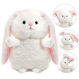 Winsterch Fluffy Bunny Plush Stuffed Animal Rabbit Toy Gifts Baby Doll,White Bunny Plush,12 inches