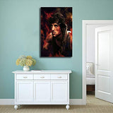 Rambo First Blood Classic Movie Poster Canvas Poster Wall Art Decor Print Picture Paintings for Living Room Bedroom Decoration Unframe:20×30inch(50×75cm)