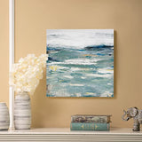 ArtbyHannah 24x24 inch Square Impressionism Canvas Paintings Wall Art of Outskirts Landscape for Living Room, Textured Hand- Painted Oil Paintings on Canvas for Bedroom Decoration, Ready to Hang