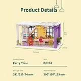 Rolife DIY Miniature Dollhouse Kit -1/24 Scale House Diorama Creative Gifts for Girl Teens/Adults(Party Time)