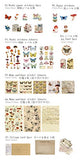 Vintage Scrapbooking DIY Stickers Pack, Decorative Antique Retro Natural Collection, Diary Journal Embellishment Supplies Washi Paper Sticker for Craft (Mushroom Forest（moguconglin）)