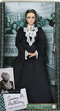Barbie Inspiring Women Series Susan B. Anthony Collectible Doll, Approx. 12-in, Wearing Black Dress and Cameo Brooch, with Doll Stand and Certificate of Authenticity