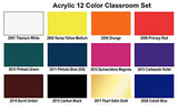 Createx Colors 16oz. Acrylic Classroom Set (12 Color)