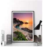 DIY 5D Diamond Painting Beach Sunrise Kits for Adults Full Round Drill（18x14inch/35x45cm）, Paintings Embroidery Pictures Arts Craft for Home Wall Decor，5D Painting Dots Kits Landscape (Beach)
