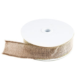 10 Yard Burlap Natural Color Fabric Ribbon Roll for Arts & Crafts Homemade DIY Projects, Event