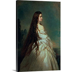 GREATBIGCANVAS Gallery-Wrapped Canvas Entitled Elizabeth of Bavaria (1837-98), Wife of Emperor Franz Joseph I of Austria (1830-1916) by Franz Xaver Winterhalter 32"x48"