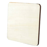 Wood Coasters - 24-Pack Square Wooden Drink Coasters, Unfinished Wood Cup Coasters for Home