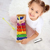 Xylophone for Kids: Best Holiday/Birthday DIY Gift Idea for your Mini Musicians, Musical Toy with Child Safe Mallets, Perfectly Tuned Instrument for Toddlers, Musical Cards and Harmonica Included