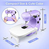 Sewing Machine, Portable Sewing Machine for Beginners with Light and Extension Table, Easy to Use & Safe for Kids, Best Gifts Suitable for DIY Home Travel, Space Saver