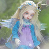 Y&D 1/6 BJD Doll 27.3cm 10.7 Inch Elf Dolls Ball Jointed Doll Lifelike Pose 3D Eyes Full Set of Clothes Wig Shoes Makeup Headband Wings for Girls as New Year's Gift