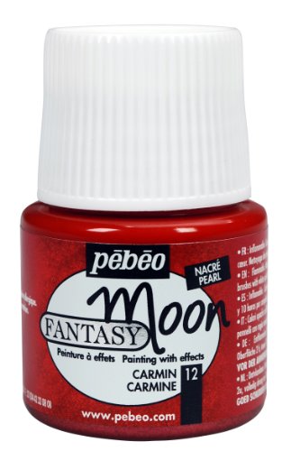 Pebeo 167012CAN Fantasy Moon Paint 45ml, Carmine