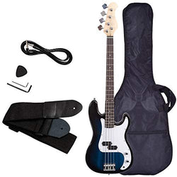 Electric Bass Guitar, Safeplus Starters Beginner Guitar Full Size 4 String Package with Guitar Bag, Strap, Guitar pick, Amp cord