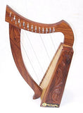 21 Inch Tall Celtic Baby Harp 12 Strings Solid Wood Free Bag Strings Key