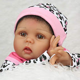 CHAREX Reborn Baby Doll 22 inch African American, Handmade Black Reborn Girl Doll Toy Gift Set