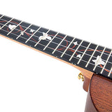 Enya EUT-M6 Cutaway Tenor Ukulele 26 Inch All Solid Mahogany with DAddario Strings Beautiful Inlay and Gloss Finish