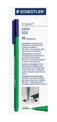 Staedtler Triplus Colour 323-5 Fibre-Tip Pens - Green (Pack of 10)