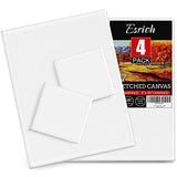 4 Pack Canvases for Painting with 8x10", 3x3", Painting Canvas for Oil & Acrylic Paint