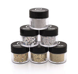 GLITTIES - (6PK) - Holographic Gold & Silver Glitter Kit - Solvent Resistant & Great for Nail Art Polish, Gels, Acrylics Supplies - Quality Glitter Made in the USA! - (60 Grams)