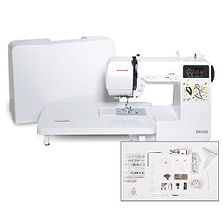 Janome JW8100 Fully-Featured Computerized Sewing Machine with 100 Stitches, 7 Buttonholes, Hard