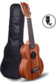 Kadence Mahogany Wood Ukulele Mahagony 21 inch With Bag and Tuner (Wanderer with Tuner)