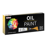 U.S. Art Supply Professional 36 Color Set of Art Oil Paint in Large 18ml Tubes - Rich Vivid