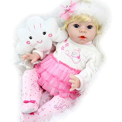 Aori Reborn Baby Dolls Realistic Vinyl 22 Inch Lifelike Girl Doll Designed with Angel Style