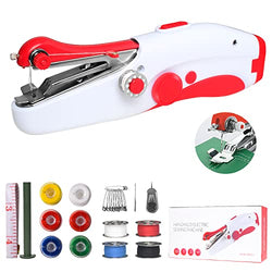 Handheld Sewing Machine, Mini Portable Electric Sewing Machine for Adult, Easy to Use and Fast Stitch Suitable for Clothes,Fabrics,DIY Home Travel
