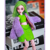 27cm BJD Dolls 1/6 Ball Joint Doll Harajuku Style Strong Color Collision Girl SD Articulated Action Figure Humanoid Decoration DIY Toys Best Gifts for Child Birthday