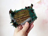 Miniature Fairy Bed From Branches, 1:12 Scale Dollhouse Furniture Wild Forest